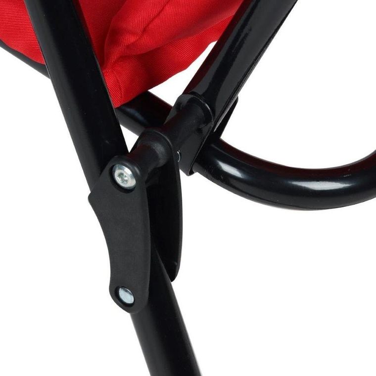 Saska Garden, krzesło ogrodowe, składane, czerwone, 59-66-45/90 cm