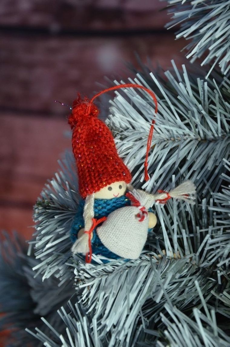 Saska Garden, laleczka dekoracyjna z woreczkiem, niebieska