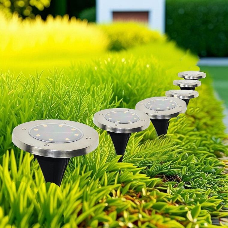 Saska Garden, lampa solarna do wbicia w podłoże, 8 LED, 12 szt.