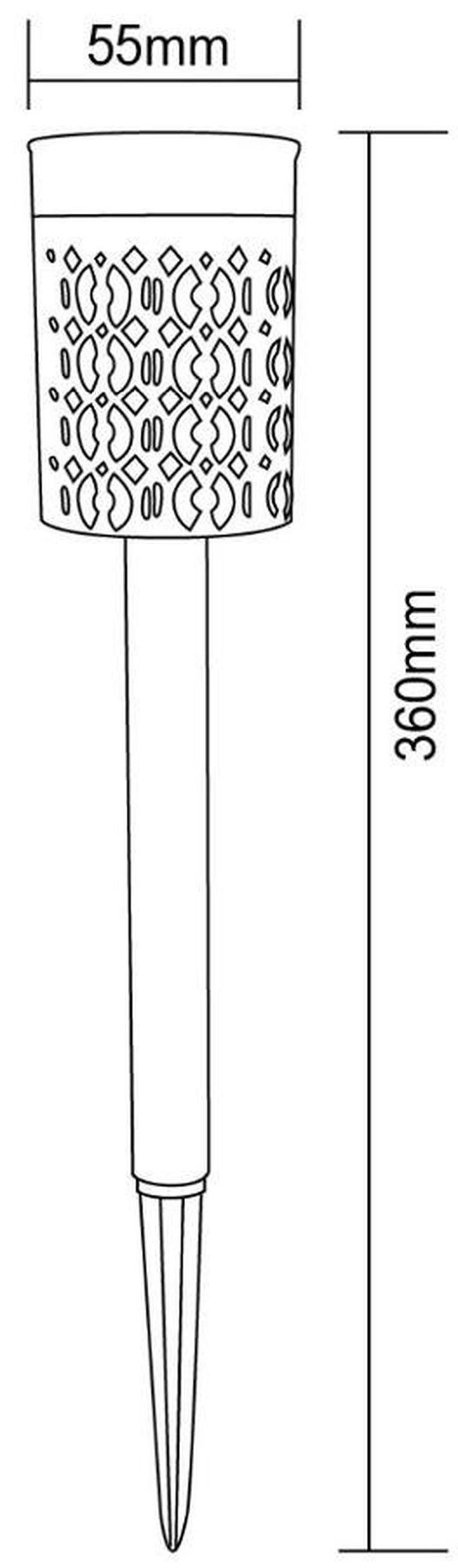 Saska Garden, lampa solarna pochodnia, efekt ogień płomień, 55-36 cm, 6 led