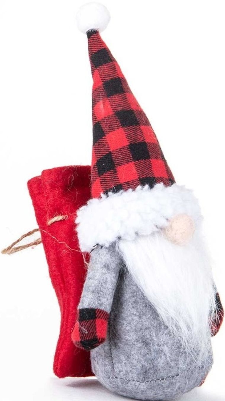 Saska Garden, Mikołajek dekoracyjny z workiem na prezent, 20 cm