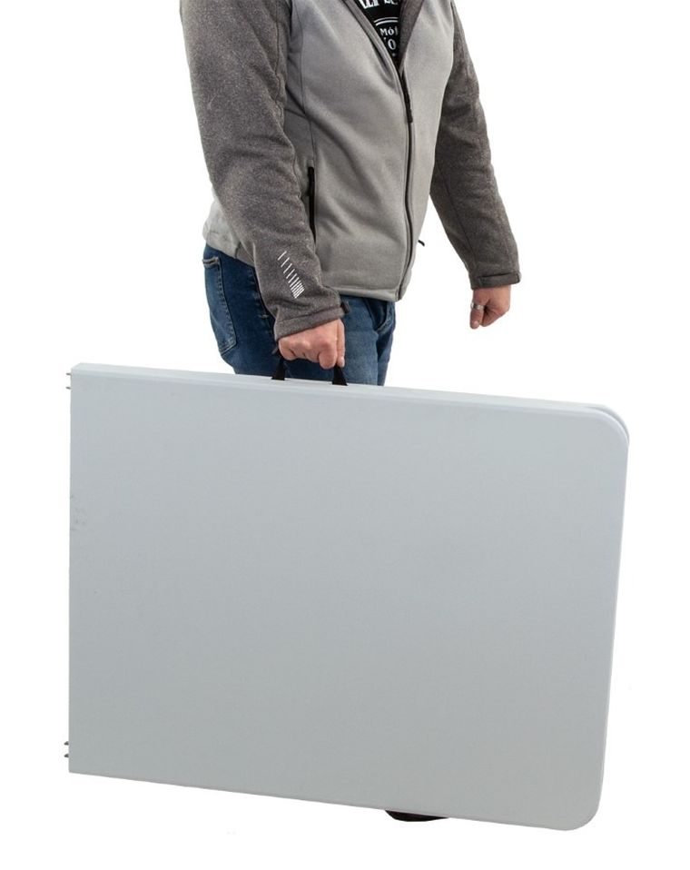 Saska Garden, składany stół cateringowy, biały, 180-70 cm