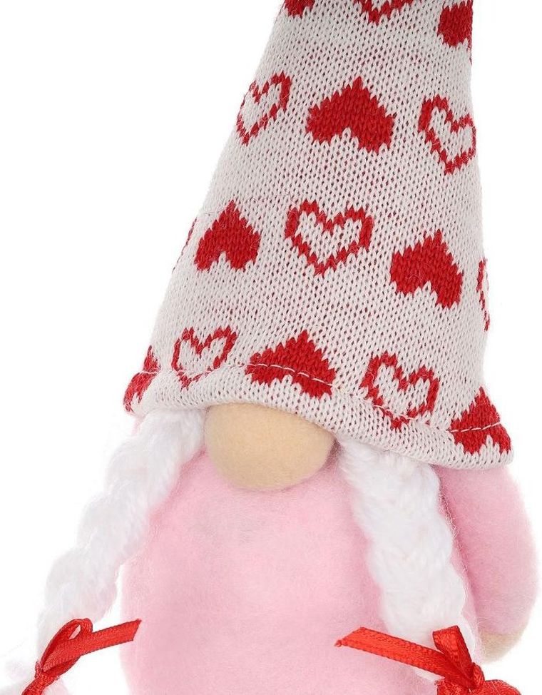 Saska Garden, skrzat, dekoracja walentynkowa, girl, różowa, 20 cm