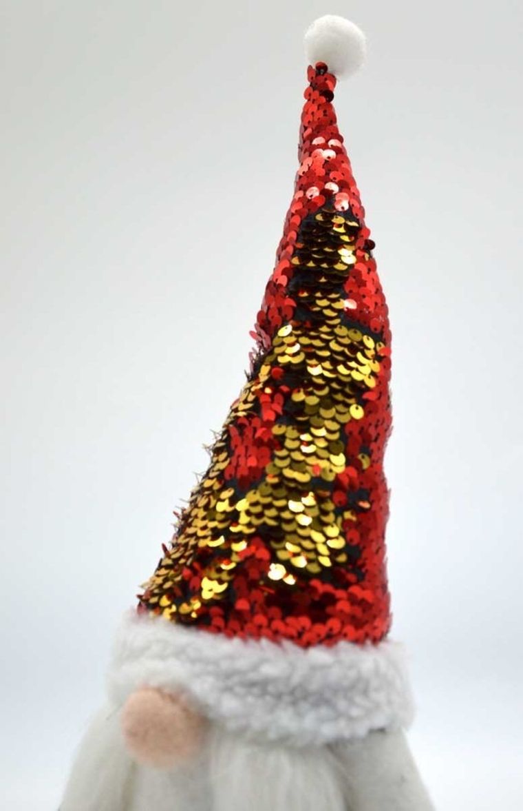 Saska Garden, skrzat dekoracyjny z magicznymi cekinami, biały, 35 cm