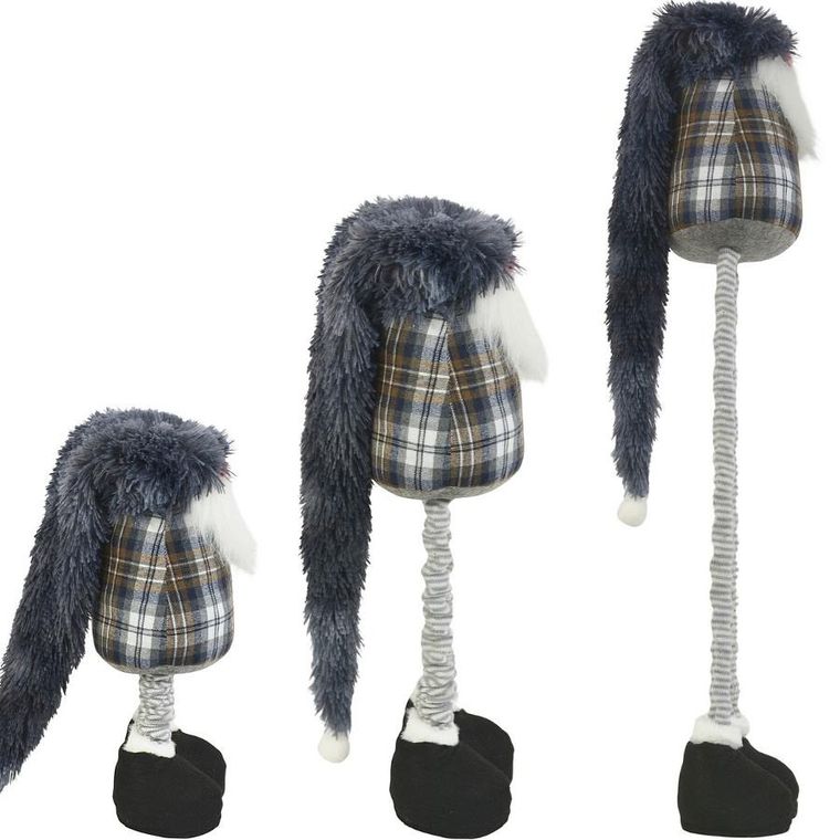 Saska Garden, skrzat, gnom dekoracyjny na teleskopach, szary, 38-88 cm