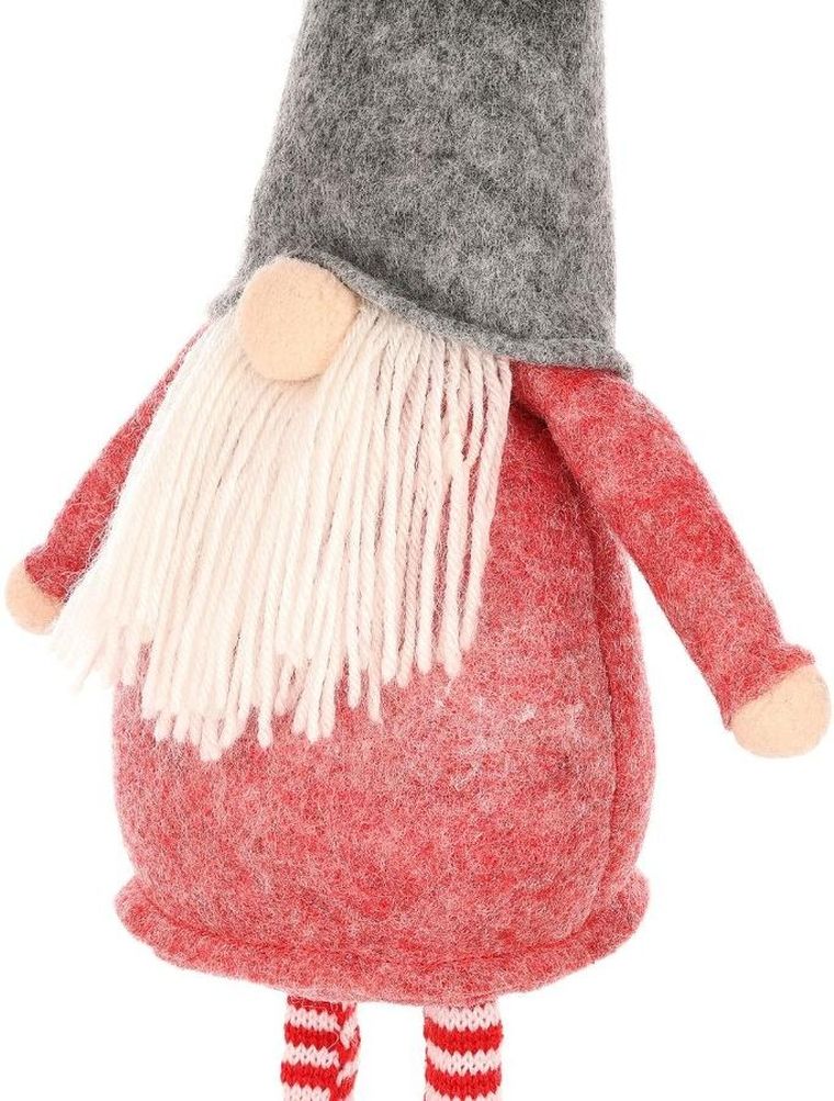 Saska Garden, skrzat, gnom dekoracyjny na teleskopowych nogach, czerwony, 64-79 cm