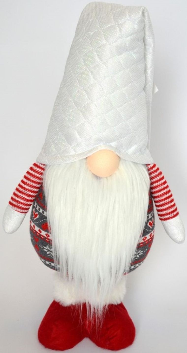 Saska Garden, skrzat na teleskopowych nogach, biały, 80-115 cm