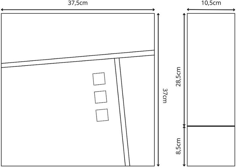 Saska Garden, skrzynka na listy, 37-37-105 cm