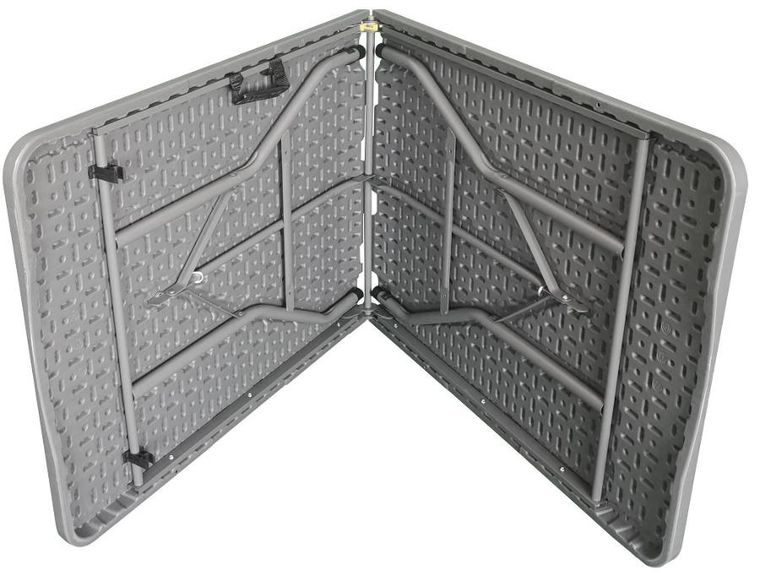 Saska Garden, stół cateringowy, składany w walizkę, szary, 180-70 cm, 100 kg