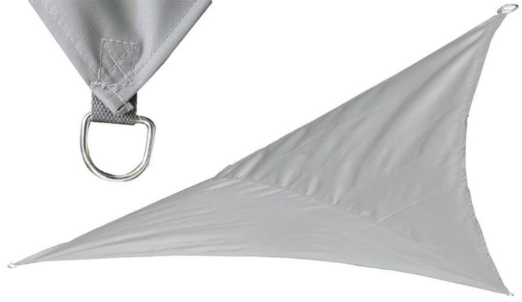 Saska Garden, żagiel przeciwsłoneczny ogrodowy, trójkąt, szary, 2-2-3m