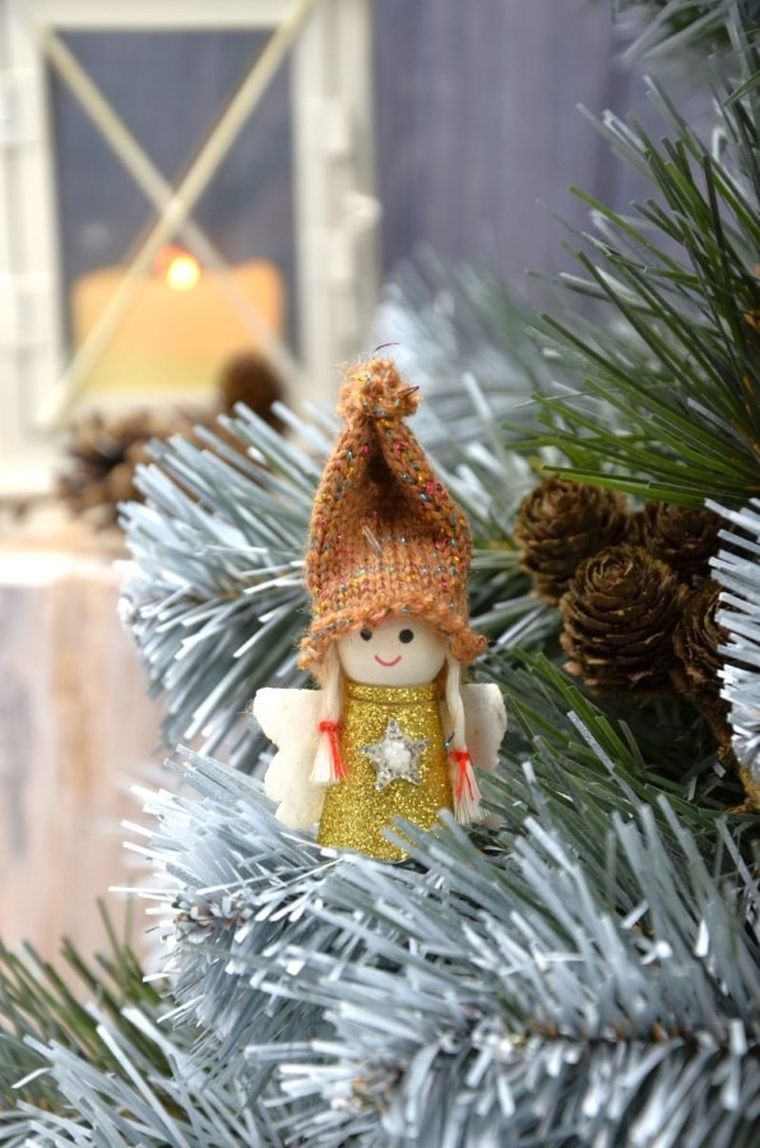 Saska Garden, zawieszka aniołek, złoty, 7 cm