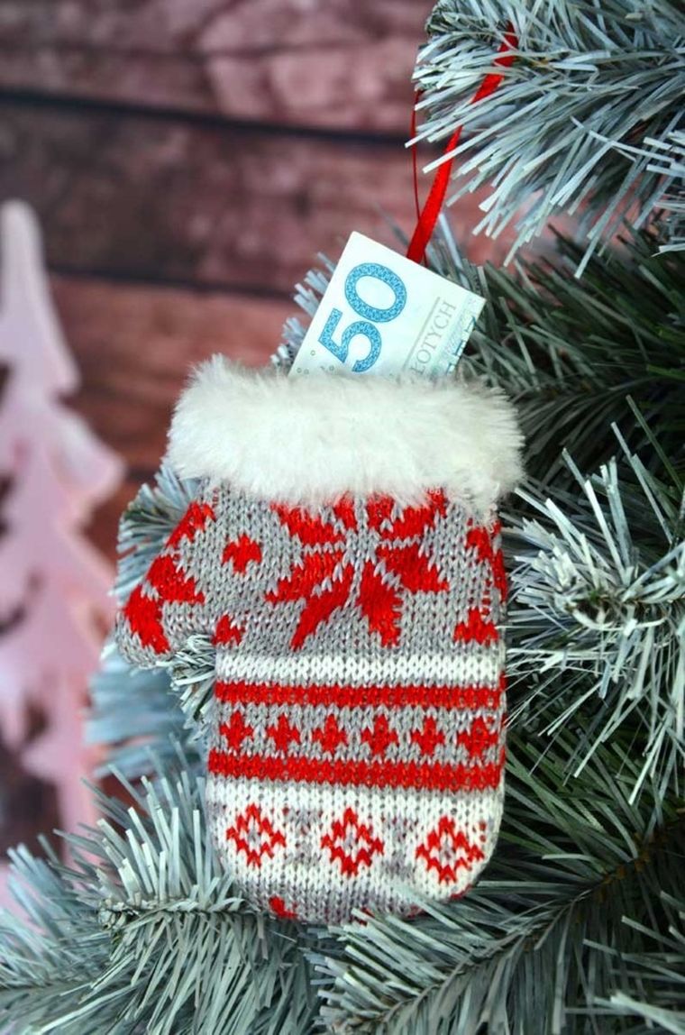 Saska Garden, zawieszka rękawiczka na prezenty, szara, 12 cm