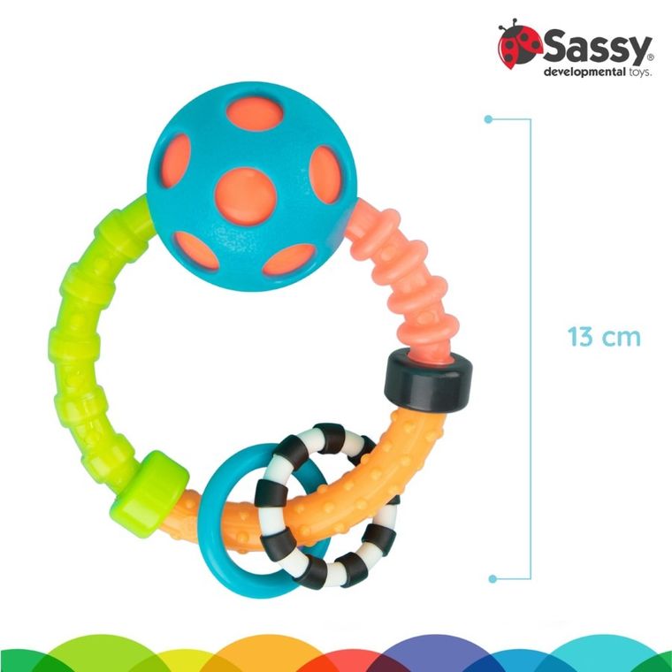 Sassy, grzechotka okrągła, zabawka sensoryczna