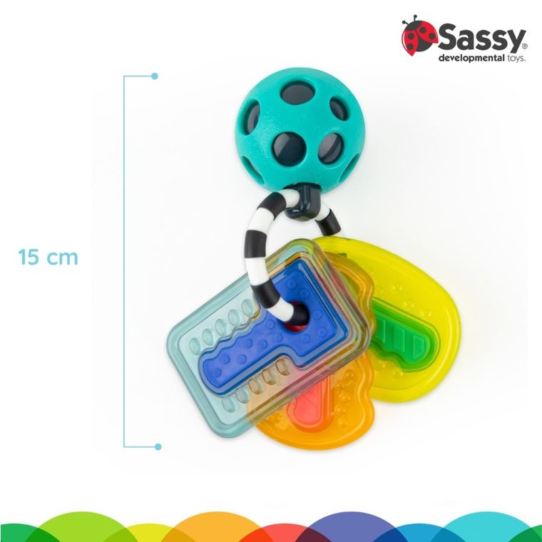 Sassy, silikonowe kluczyki, grzechotka - gryzak