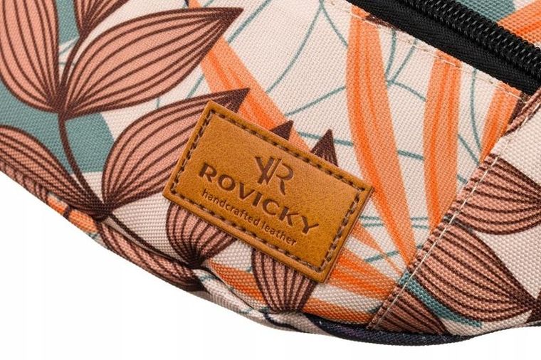 Saszetka na biodro, nerka, beżowa, Rovicky