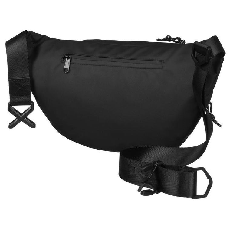 Saszetka na biodro, nerka, czarna, Peterson