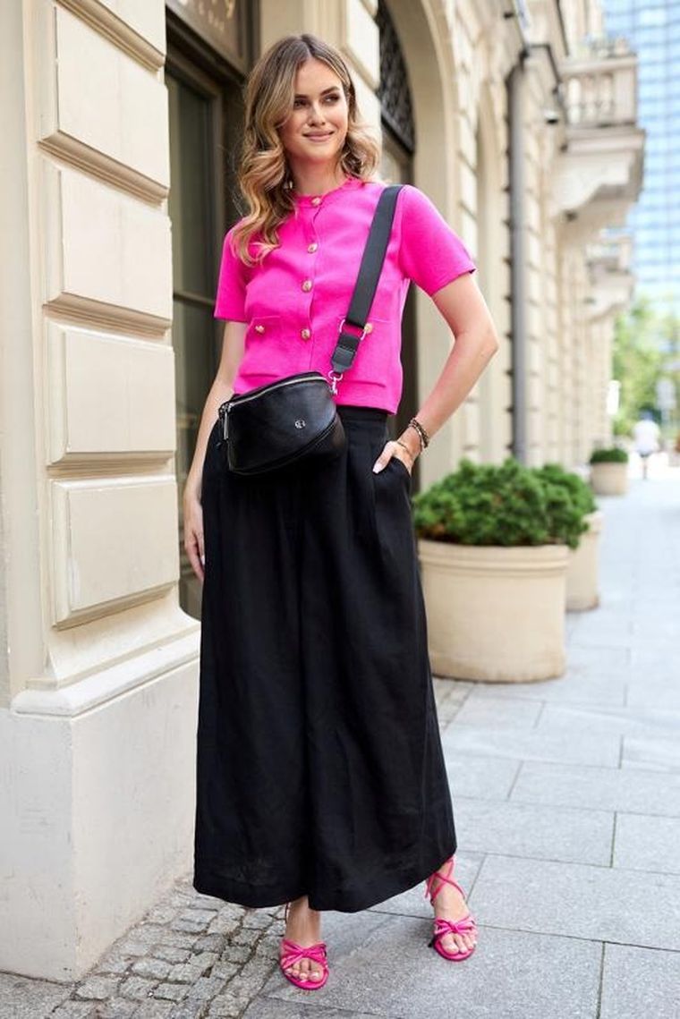 Saszetka na biodro, nerka, czarna, skóra ekologiczna, Rovicky