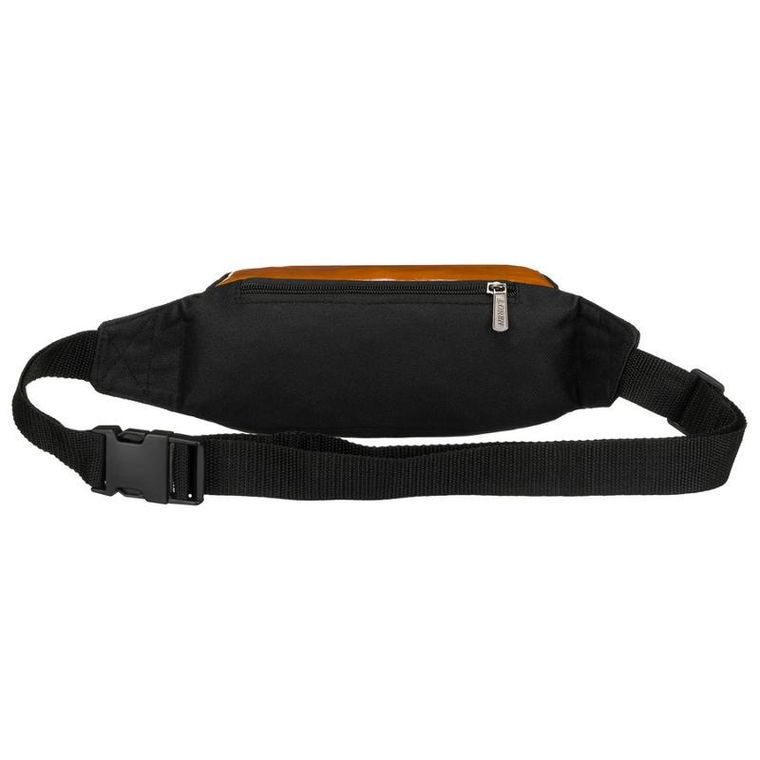 Saszetka na biodro, nerka, czarno-brązowa, Loren