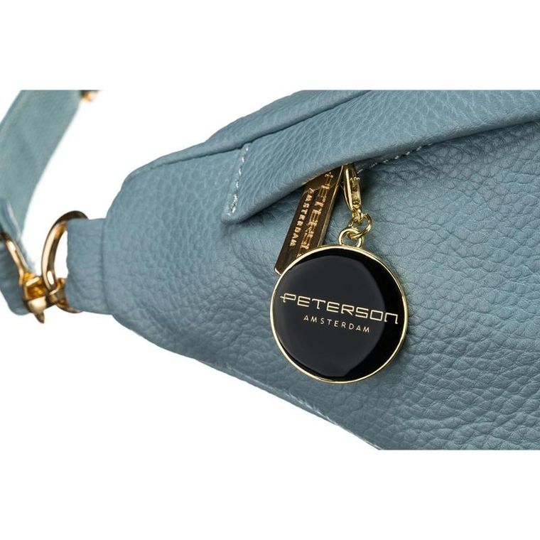 Saszetka na biodro, nerka, niebieska, Peterson