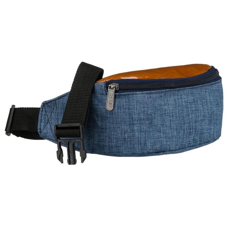 Saszetka na biodro, nerka, niebiesko-brązowa, Loren