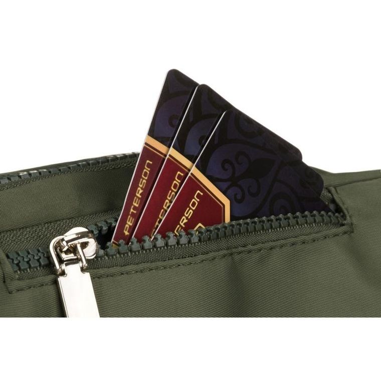 Saszetka na biodro, nerka, zielona, Peterson