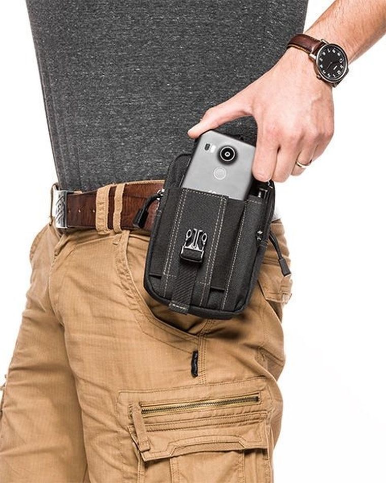 Saszetka nerka survivalowa na pasek, czarna