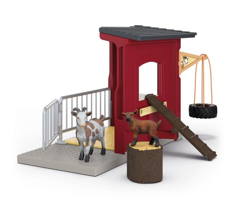 Schleich, Farm World, Zagroda dla kóz, zestaw, 42726