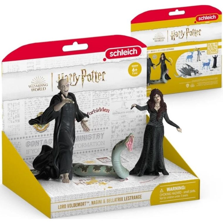 Schleich, Harry Potter, Lord Voldemort, Nagini i Bellatriks Lestrange, figurki, 42684