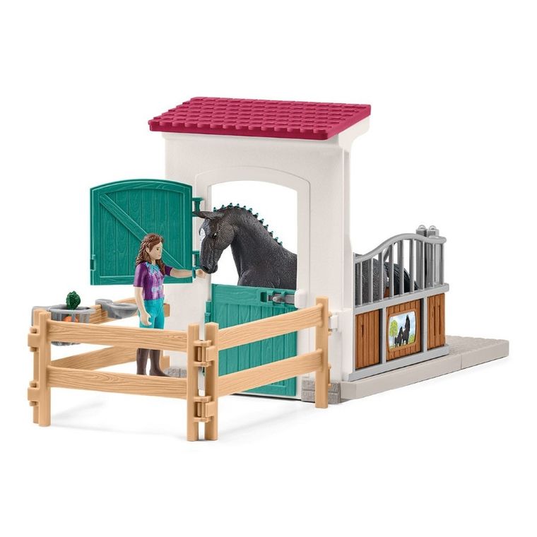 Schleich, Horse Club, Boks dla koni: Lisa i Storm, zestaw, 42709