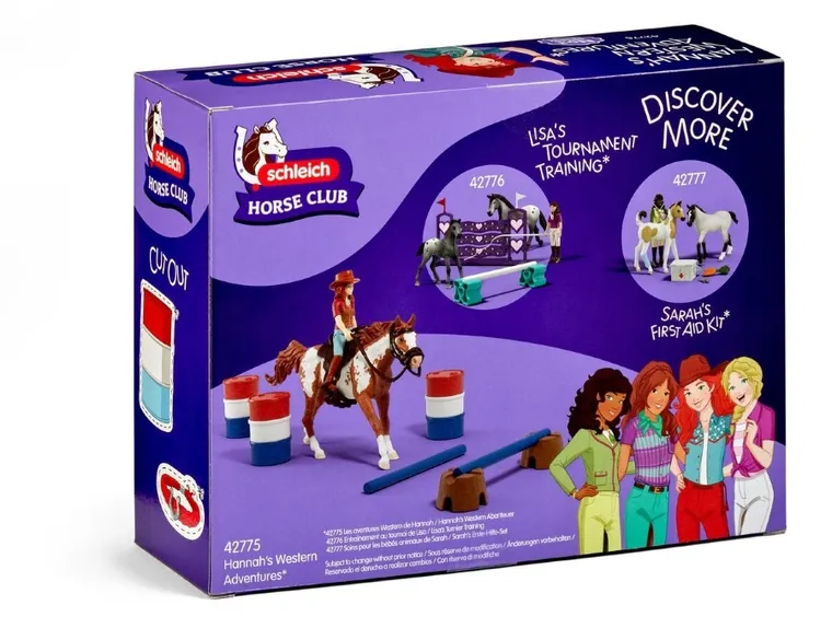 Schleich, Horse Club, Westernowa przygoda Hannah, zestaw, 42775