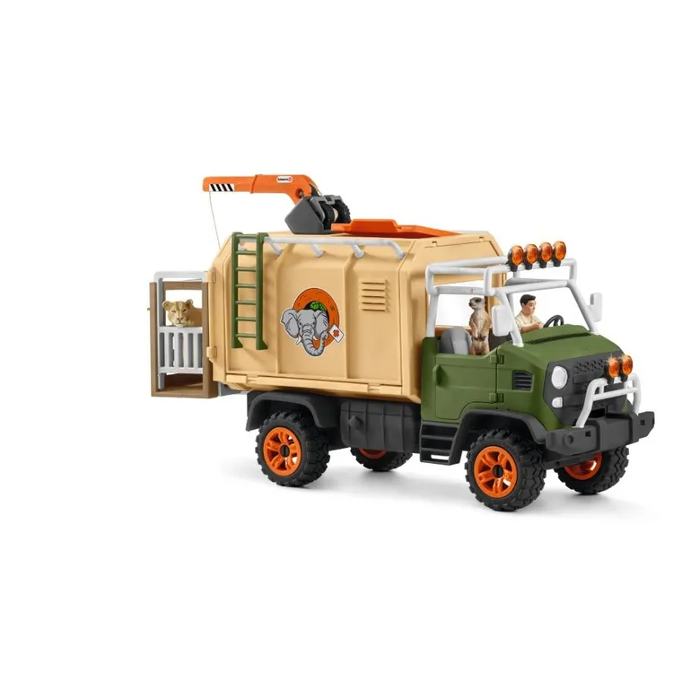 Schleich, Wild Life, Ciężarówka do ratowania zwierząt, duża, zestaw, 42475