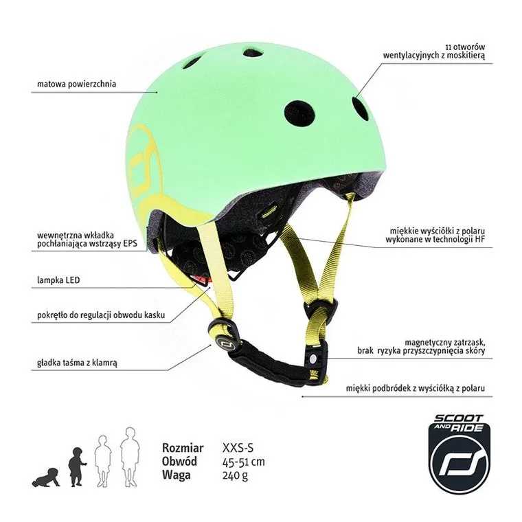 Scoot & Ride, kask, Kiwi, rozmiar XXS-S