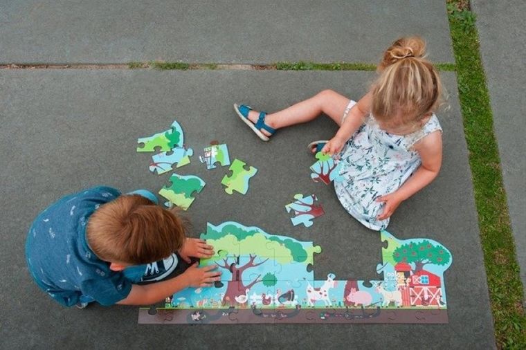 Scratch, Farma, puzzle podłogowe, 36 elementów