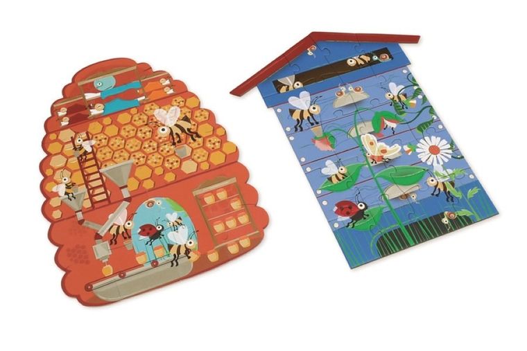 Scratch, Pszczoły i Ul, puzzle dwustronne XL, 2-20 elementów