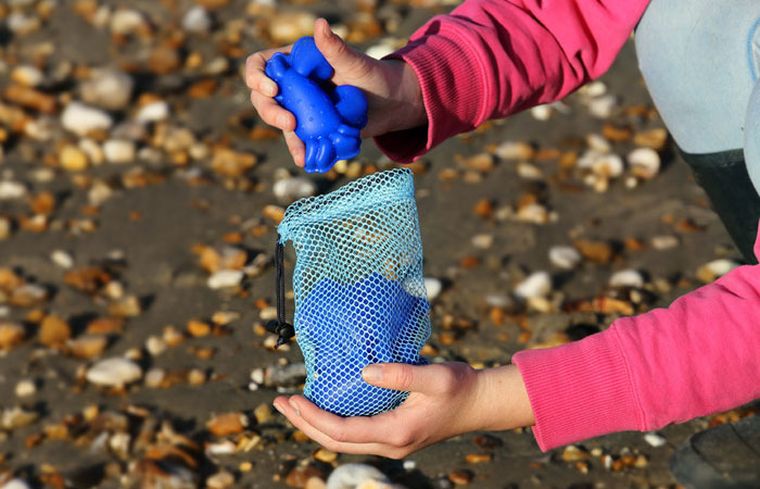 Scrunch, Silikonowe Foremki do piasku 4 szt., Błękitne