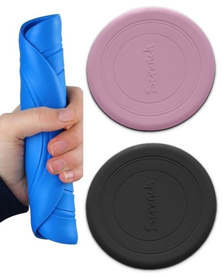 Scrunch, silikonowy dysk do rzucania, pudrowy róż