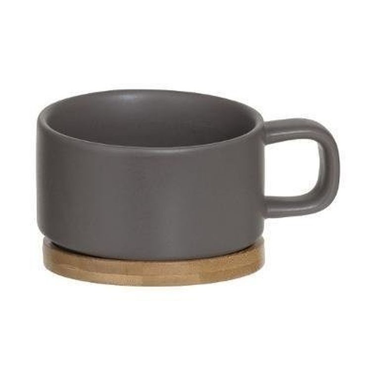 Secret de Gourmet, dzbanek do herbaty z filiżanką, natural, 800 ml, szary