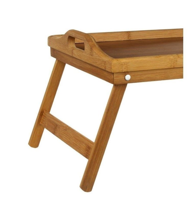 Secret de Gourmet, taca śniadaniowa z rozkładanymi nóżkami, 38-51 cm, bambusowa