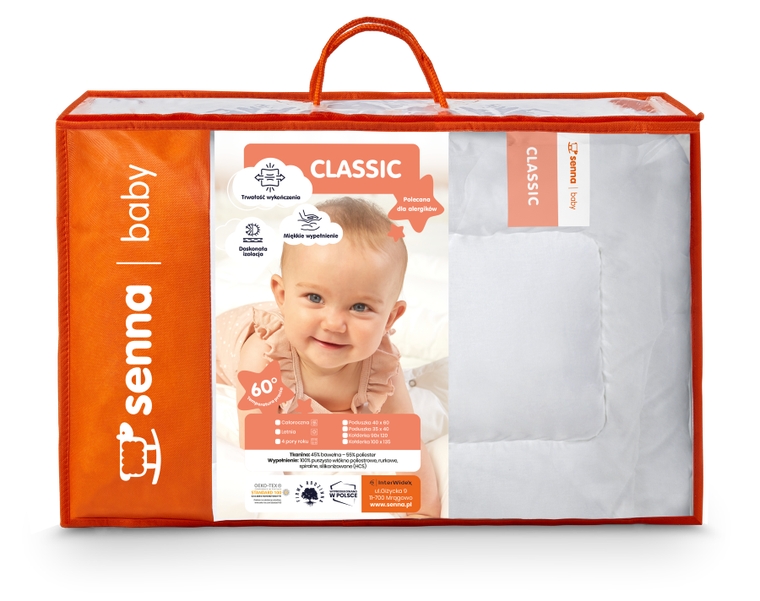 Senna Baby, Classic, komplet pościeli, biały, 90-120 cm