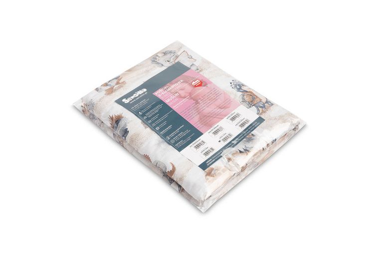 Sensillo, 2-częściowy komplet pościeli, smoki, jeans, 100-135 cm