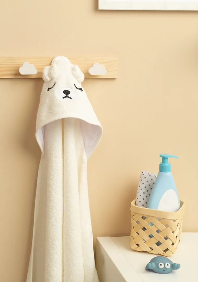 Sensillo, Bathfriends, okrycie kąpielowe, miś, 100-100 cm