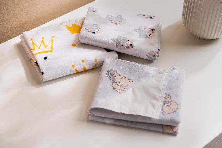 Sensillo, cerata-pieluszka, zestaw dla dziewczynki, 3 szt.