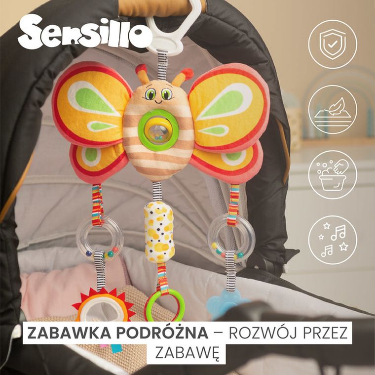 Sensillo, Colorful, zabawka podróżna, ptaszek