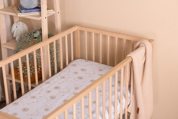 Sensillo, Dmuchawce, prześcieradło drukowane, beżowe, 60-120 cm