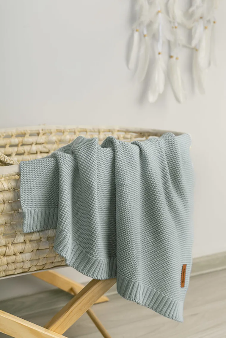 Sensillo, kocyk bambusowo-bawełniany, baby grey, 80-100 cm