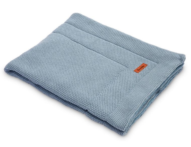 Sensillo, komplet dziergany, muślinowy, niebieski, 80-100 cm