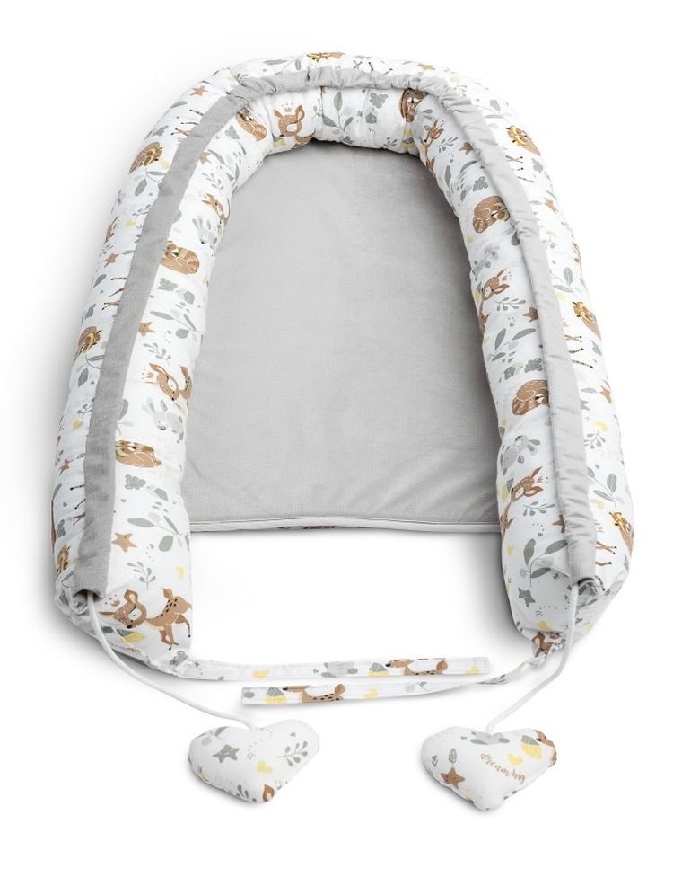 Sensillo, Leśna Przygoda, gniazdko niemowlęce, Velvet, białe, 80-45 cm