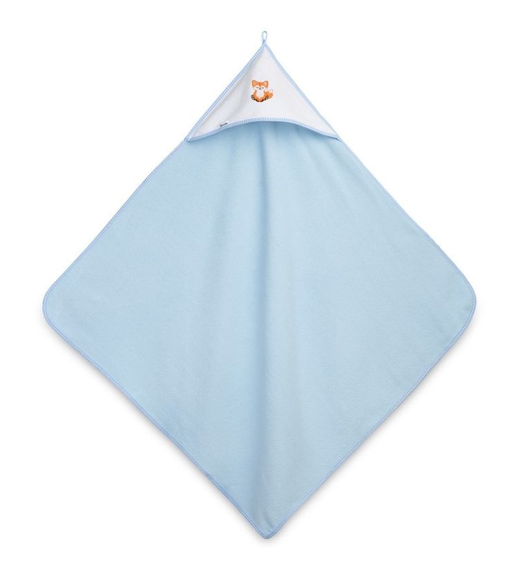 Sensillo, Lisek, okrycie kąpielowe frotte, 100-100 cm, niebieskie