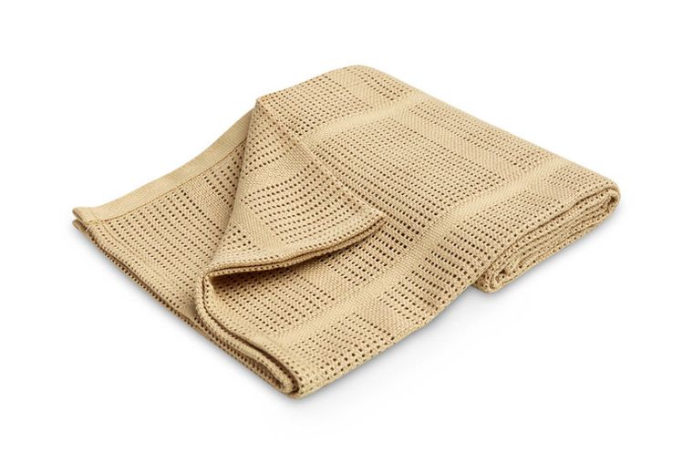 Sensillo, Lulu, koc ażurowy, beż-kawa