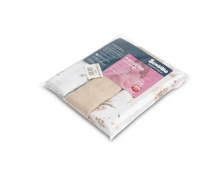 Sensillo, miś, pieluszka muślinowa, 70-80 cm, 3 szt.